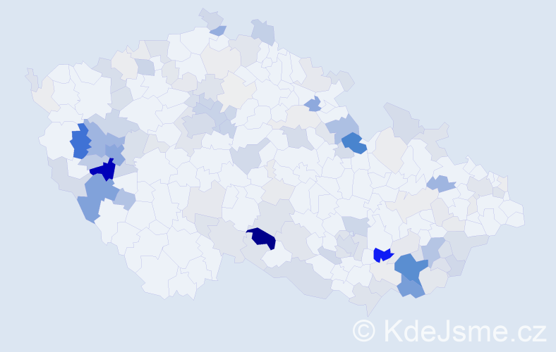 Příjmení: 'Křen', počet výskytů 469 v celé ČR