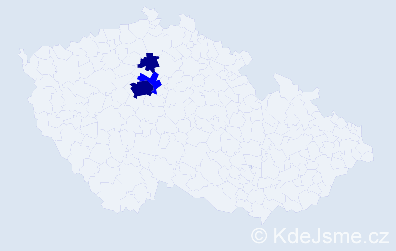 Příjmení: 'Ingala', počet výskytů 5 v celé ČR