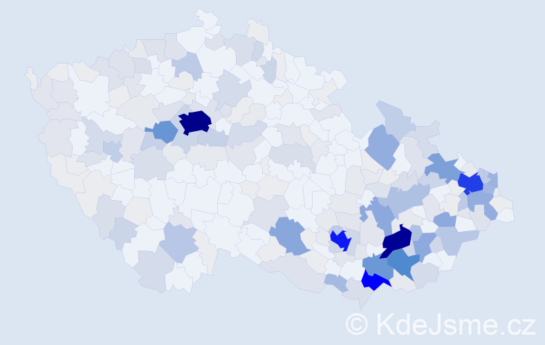 Příjmení: 'Foltýn', počet výskytů 1218 v celé ČR