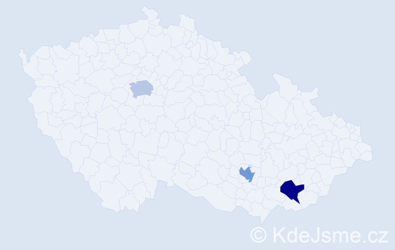 Příjmení: 'Watkin', počet výskytů 3 v celé ČR