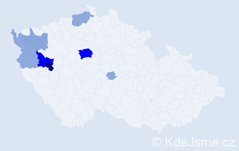 Příjmení: 'Lomická', počet výskytů 36 v celé ČR