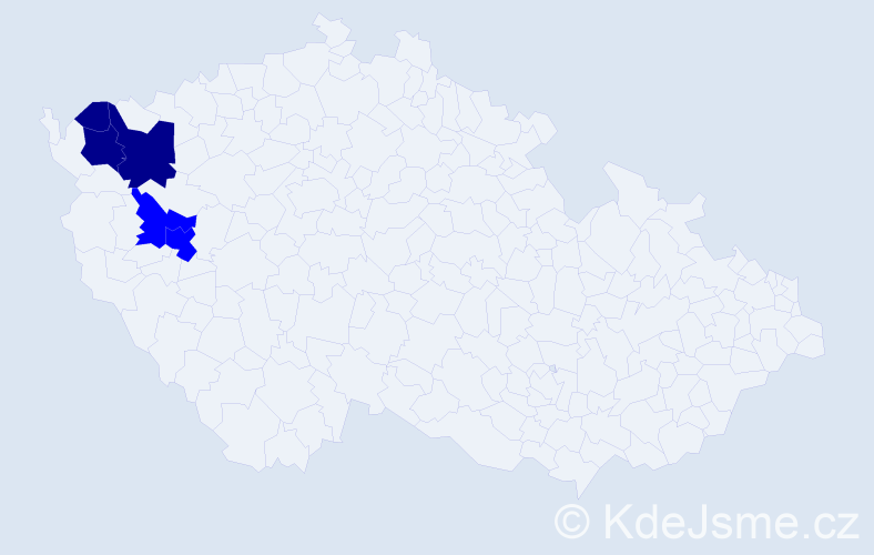 Příjmení: 'Rendeš', počet výskytů 8 v celé ČR
