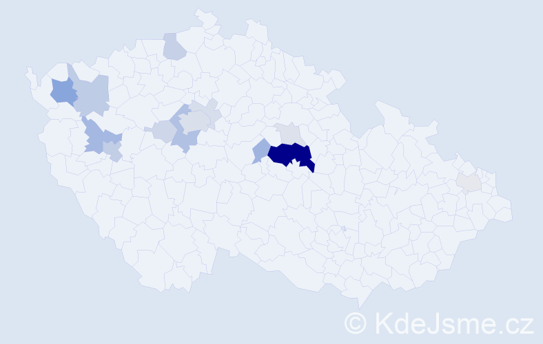 Příjmení: 'Kumperová', počet výskytů 47 v celé ČR