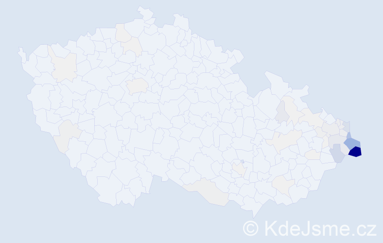 Příjmení: 'Kawulok', počet výskytů 273 v celé ČR