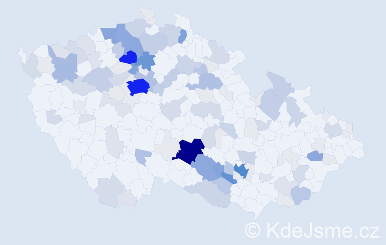 Příjmení: 'Došek', počet výskytů 492 v celé ČR