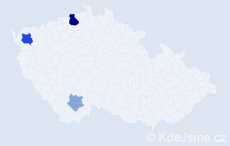 Příjmení: 'Kupfer', počet výskytů 7 v celé ČR