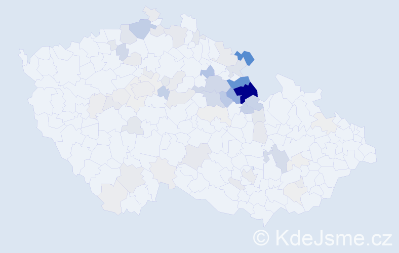 Příjmení: 'Ehlová', počet výskytů 221 v celé ČR