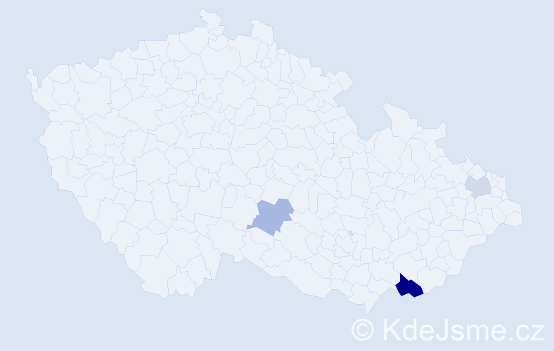 Příjmení: 'Liferenková', počet výskytů 5 v celé ČR