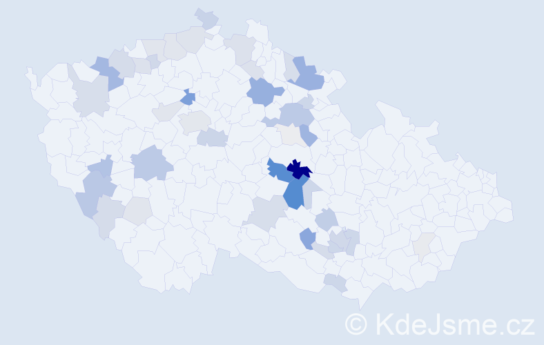 Příjmení: 'Hamák', počet výskytů 152 v celé ČR