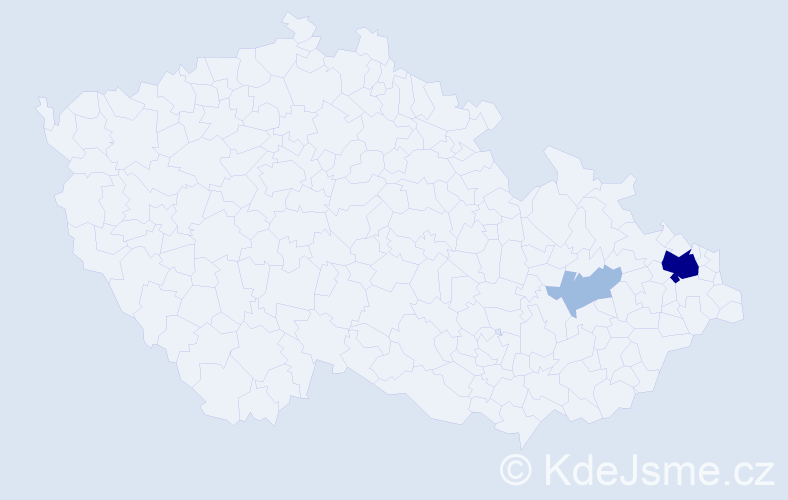 Příjmení: 'Manczal', počet výskytů 5 v celé ČR