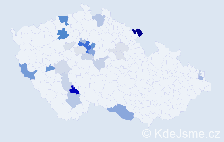 Příjmení: 'Blüml', počet výskytů 66 v celé ČR