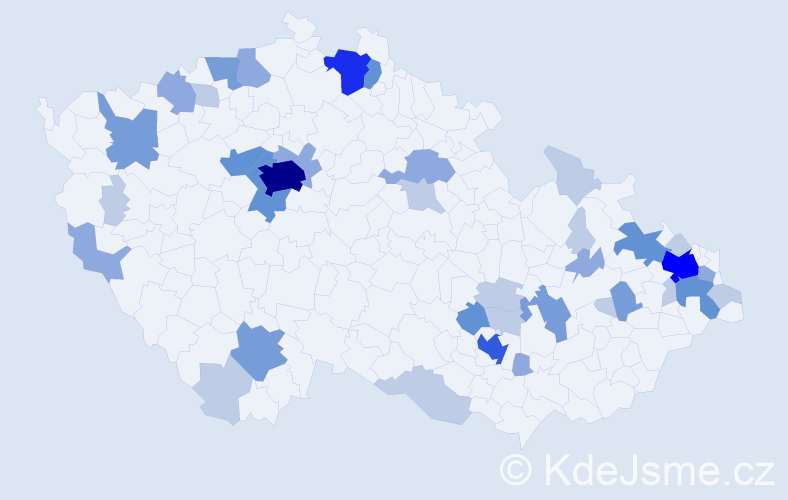 Příjmení: 'Čižmárová', počet výskytů 99 v celé ČR