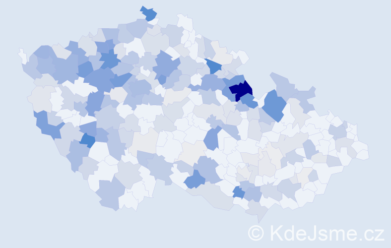 Příjmení: 'Hlavsová', počet výskytů 625 v celé ČR