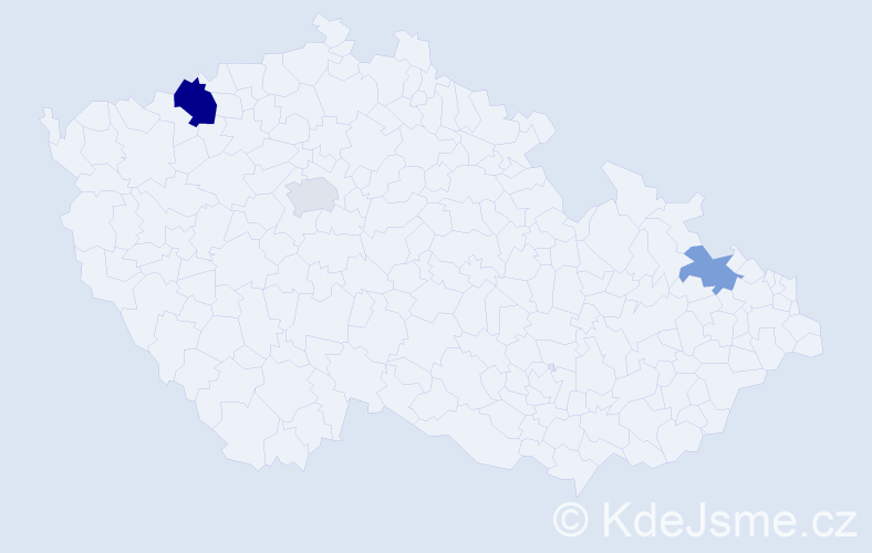 Příjmení: 'Friesen', počet výskytů 5 v celé ČR