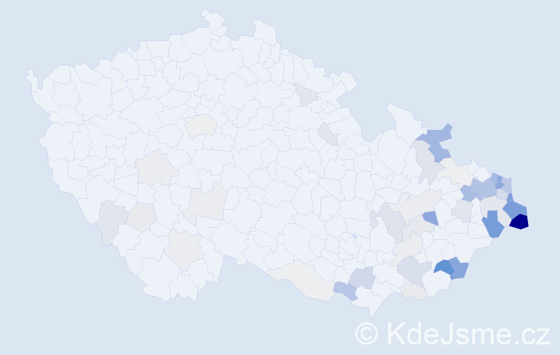 Příjmení: 'Fiedor', počet výskytů 215 v celé ČR