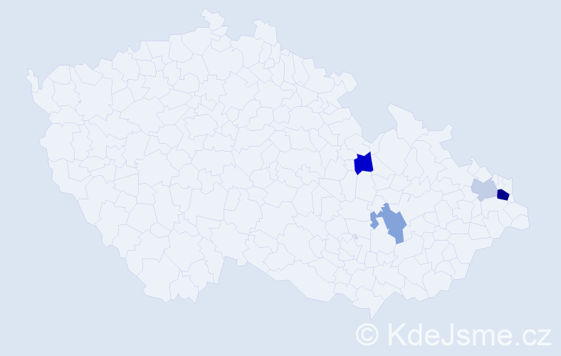 Příjmení: 'Ringoš', počet výskytů 7 v celé ČR