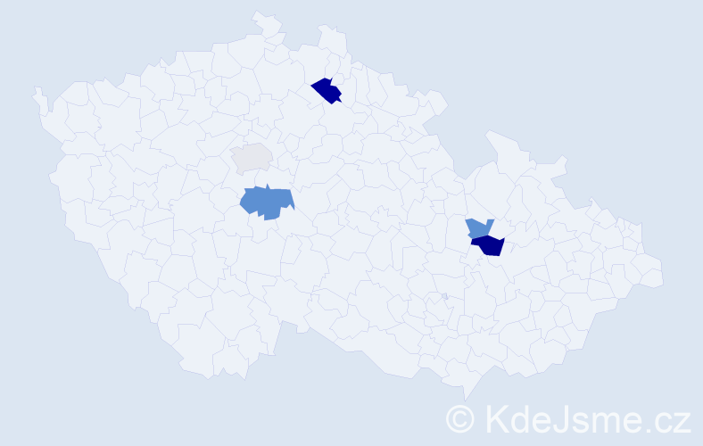 Příjmení: 'Bredler', počet výskytů 13 v celé ČR