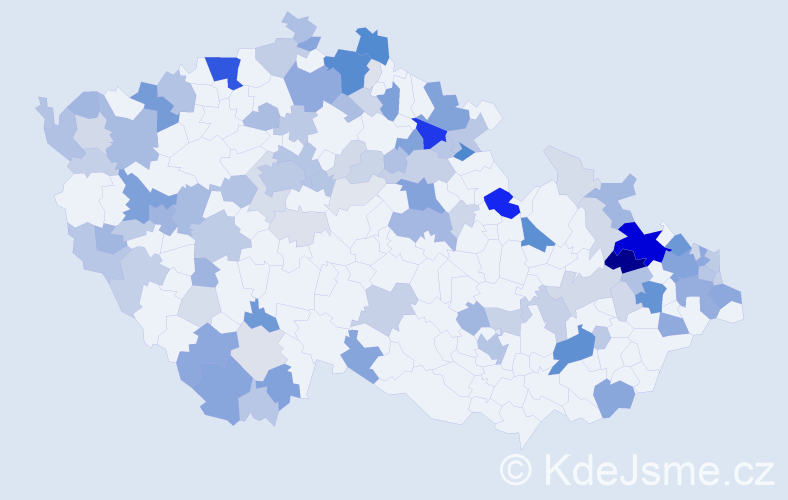 Příjmení: 'Baierová', počet výskytů 394 v celé ČR