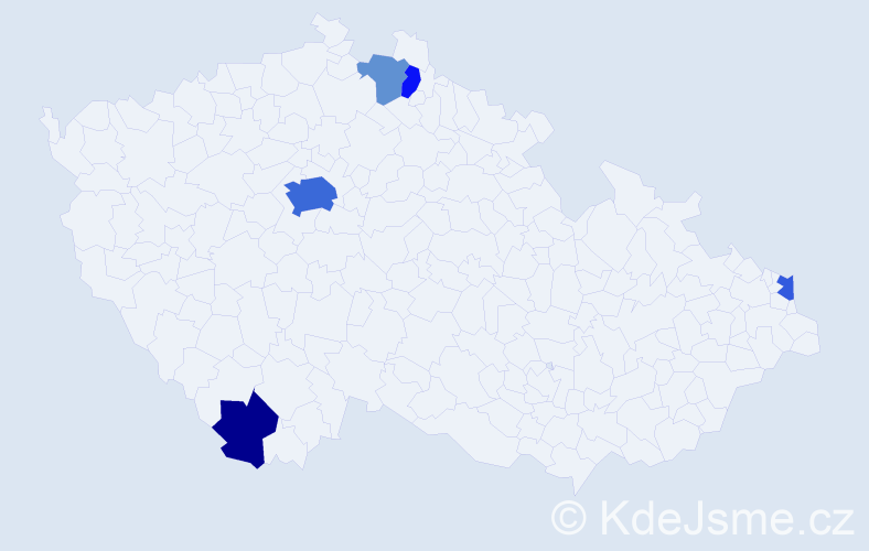 Příjmení: 'Schaeferová', počet výskytů 13 v celé ČR