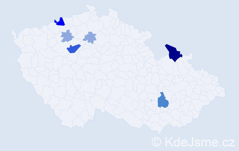 Příjmení: 'Vojčáková', počet výskytů 16 v celé ČR