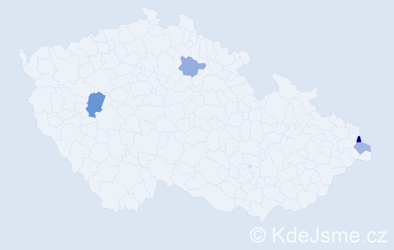 Příjmení: 'Pográn', počet výskytů 7 v celé ČR