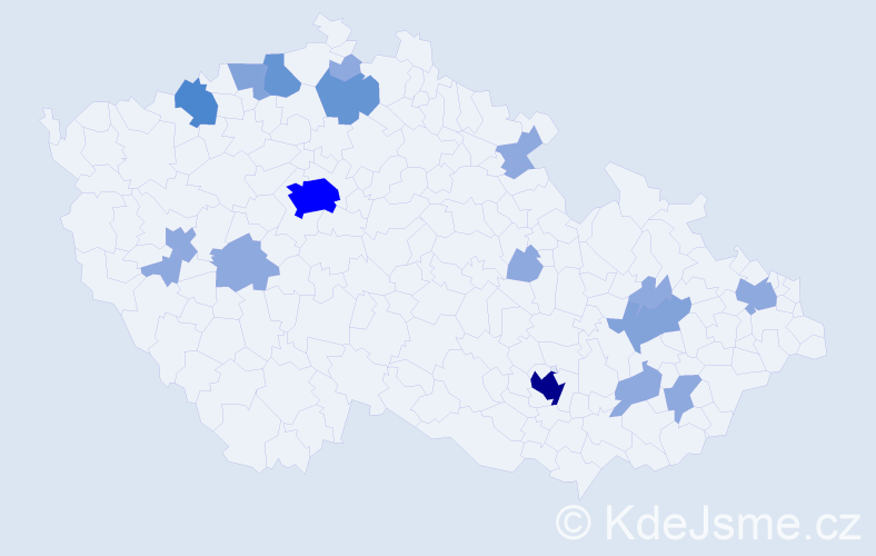 Příjmení: 'Russo', počet výskytů 39 v celé ČR