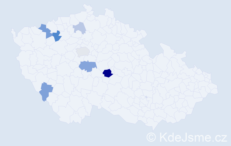 Příjmení: 'Kritznerová', počet výskytů 14 v celé ČR
