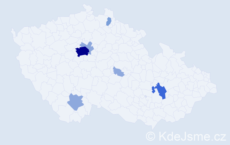 Příjmení: 'Roden', počet výskytů 16 v celé ČR