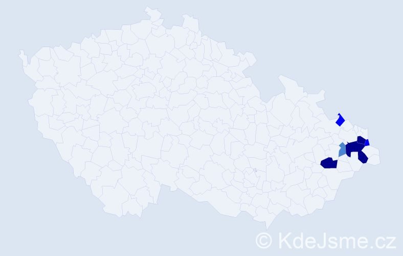 Příjmení: 'Rumel', počet výskytů 14 v celé ČR