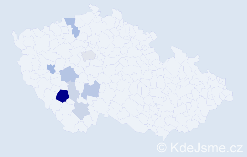 Příjmení: 'Brušáková', počet výskytů 32 v celé ČR