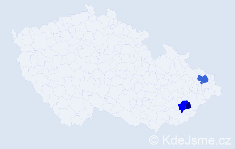 Příjmení: 'Zemlák', počet výskytů 12 v celé ČR