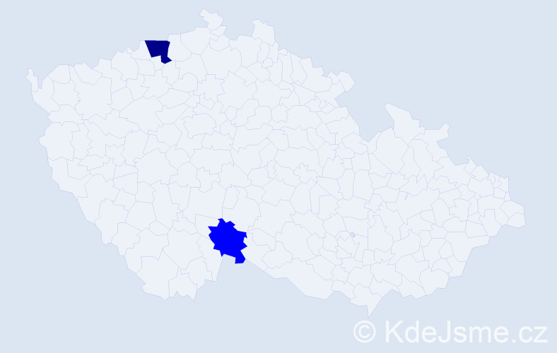 Příjmení: 'Dobischová', počet výskytů 3 v celé ČR
