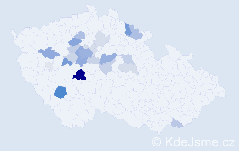 Příjmení: 'Kacovský', počet výskytů 65 v celé ČR