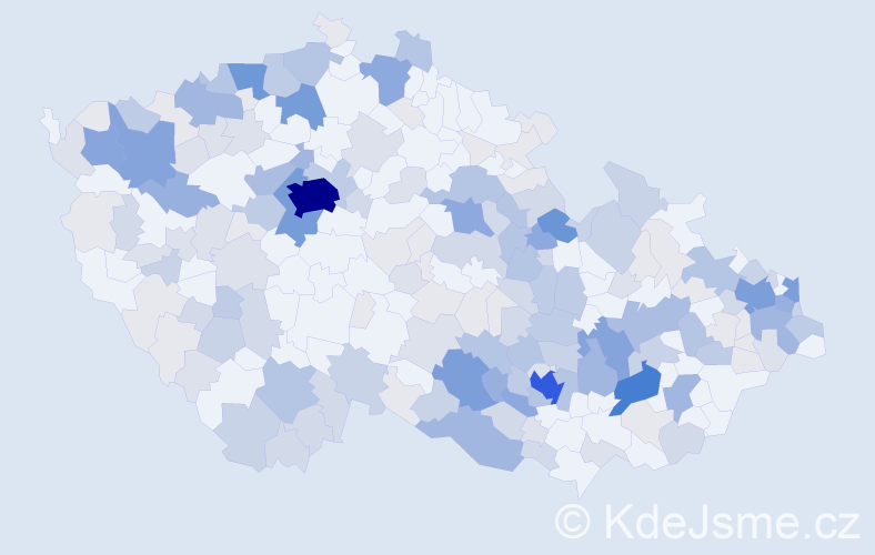 Příjmení: 'Valachová', počet výskytů 684 v celé ČR