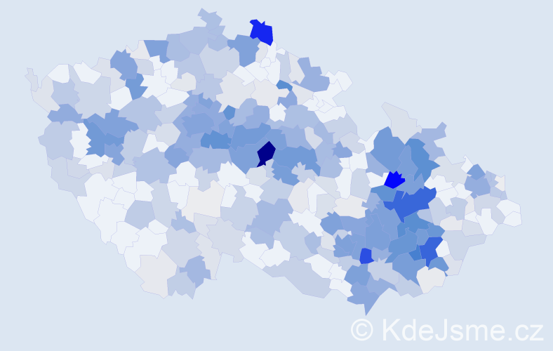 Příjmení: 'Vojáčková', počet výskytů 1489 v celé ČR