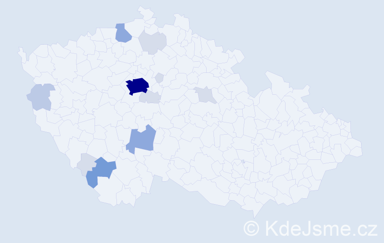 Příjmení: 'Haislová', počet výskytů 38 v celé ČR