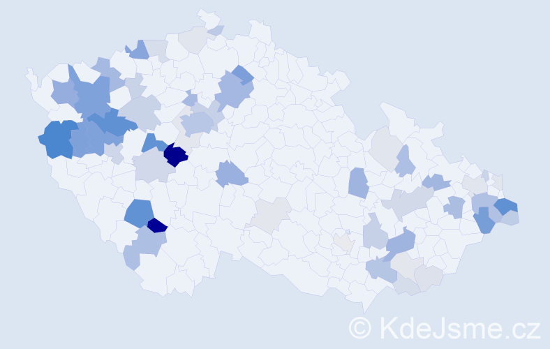 Příjmení: 'Plevková', počet výskytů 186 v celé ČR