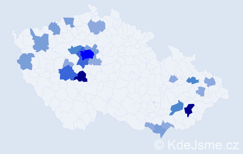 Příjmení: 'Loch', počet výskytů 56 v celé ČR