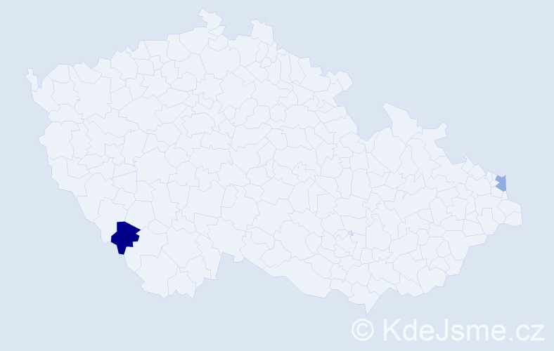 Příjmení: 'Grančayová', počet výskytů 7 v celé ČR