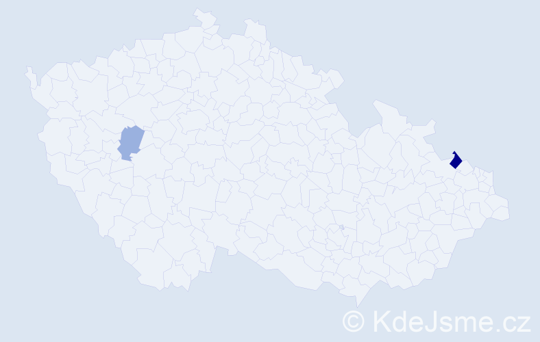 Příjmení: 'Lőhnertová', počet výskytů 7 v celé ČR