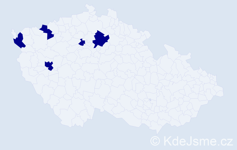 Příjmení: '"Tran Dai"', počet výskytů 5 v celé ČR