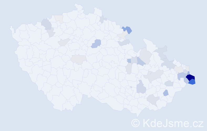 Příjmení: 'Stryja', počet výskytů 125 v celé ČR