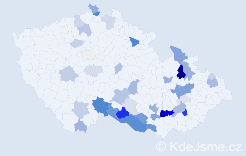 Příjmení: 'Seitl', počet výskytů 125 v celé ČR