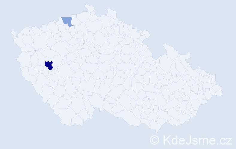 Příjmení: 'Vikon', počet výskytů 7 v celé ČR