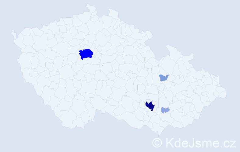 Příjmení: 'Hykrda', počet výskytů 15 v celé ČR