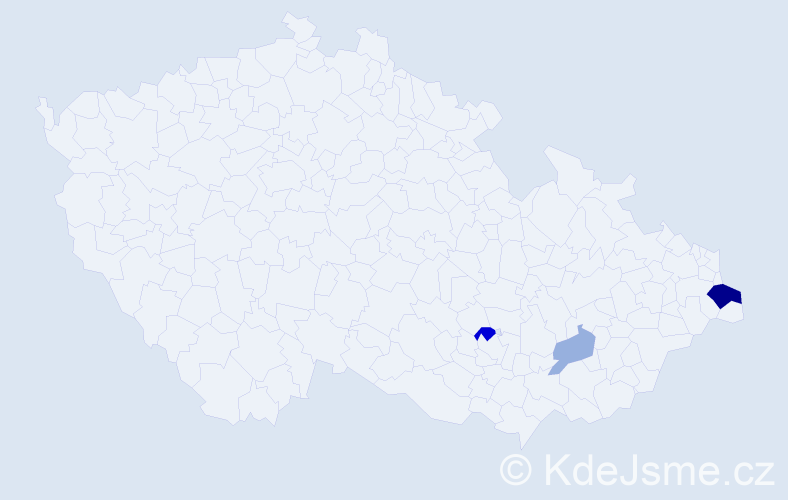 Příjmení: 'Buzášová', počet výskytů 14 v celé ČR