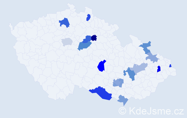 Příjmení: 'Balušíková', počet výskytů 29 v celé ČR