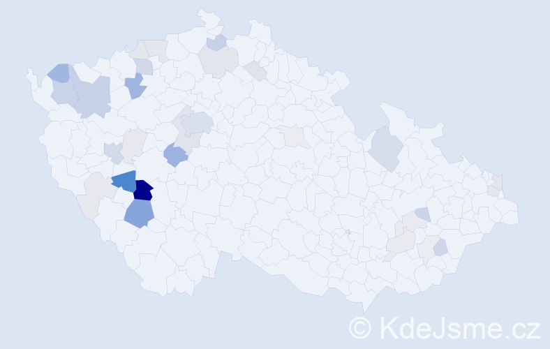 Příjmení: 'Kalbáč', počet výskytů 111 v celé ČR