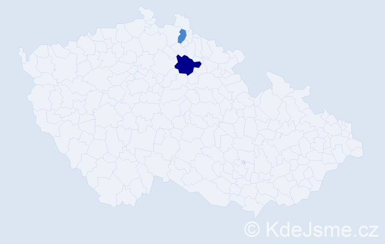 Příjmení: 'Klučilová', počet výskytů 4 v celé ČR