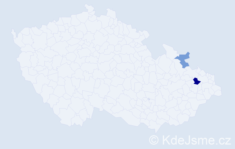 Příjmení: 'Priviczer', počet výskytů 3 v celé ČR